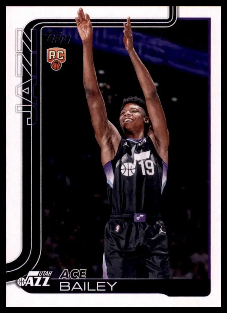 2025-26 Topps Ace Bailey Rookie #205 Utah Jazz Basketball Card NBA Sports
