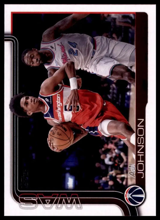 2025-26 Topps AJ Johnson #99 Washington Wizards Basketball Card NBA Sports