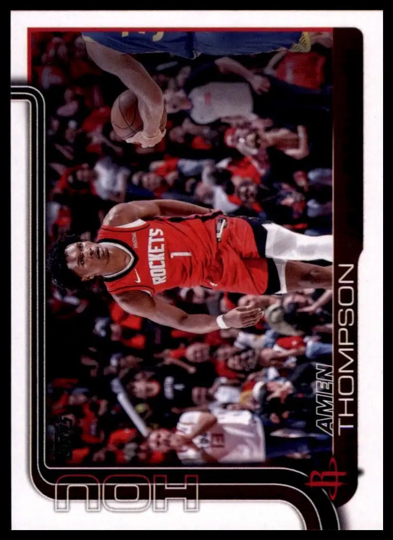 2025-26 Topps Amen Thompson #176 Houston Rockets Basketball Card NBA Sports - Basketball Card Single