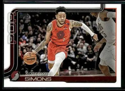 2025-26 Topps Anfernee Simons #123 Portland Trail Blazers