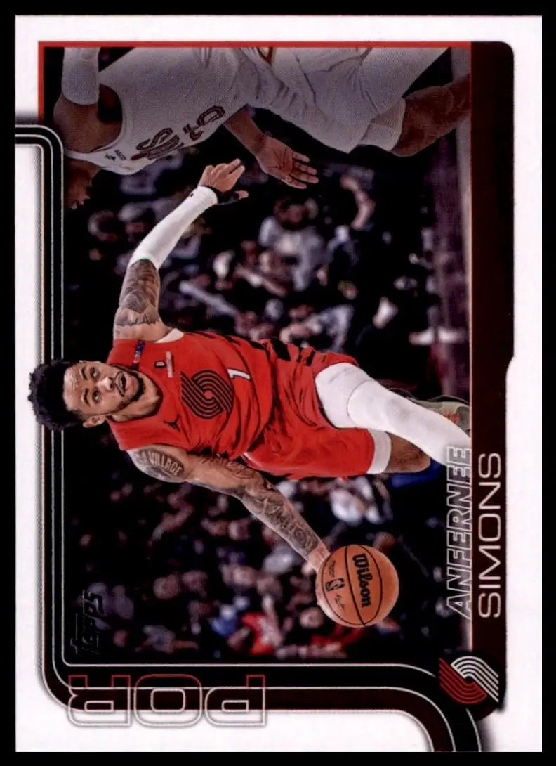 2025-26 Topps Anfernee Simons #123 Portland Trail Blazers Basketball Card NBA