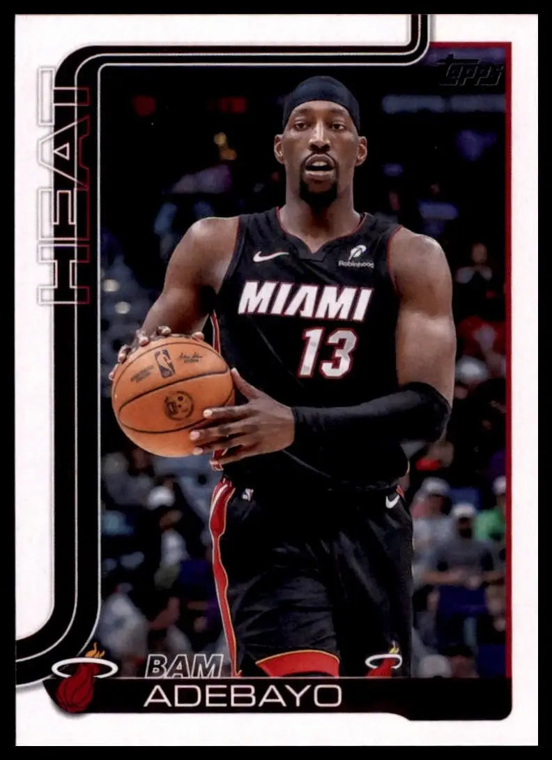 2025-26 Topps Bam Adebayo #75 Miami Heat Basketball Card NBA Sports - Basketball Card Single