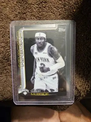 2025-26 Topps Basketball Black Friday Miles McBride Blackout #17 Knicks - Trading Card