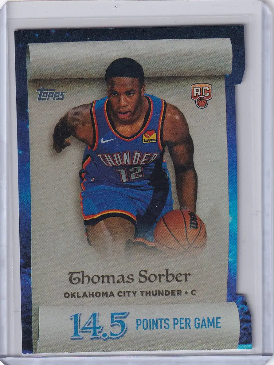 2025-26 Topps Basketball Making the List #ML-15 Thomas Sorber - Thunder - Basketball Card Single