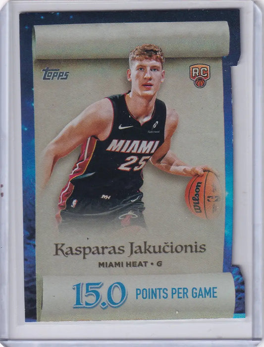 2025-26 Topps Basketball Making the List #ML-20 Kasparas Jakučionis - Miami Heat - Basketball Card Single