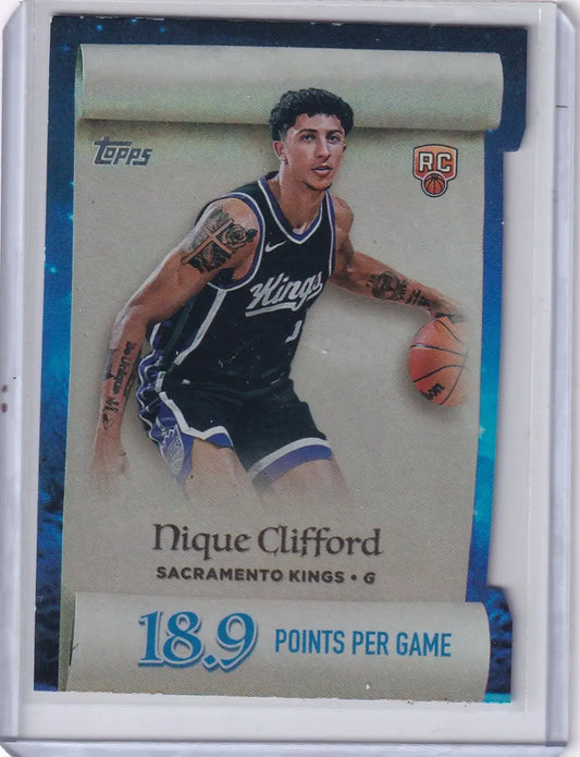 2025-26 Topps Basketball Making the List #ML-24 Nique Clifford - Sacramento King - Basketball Card Single