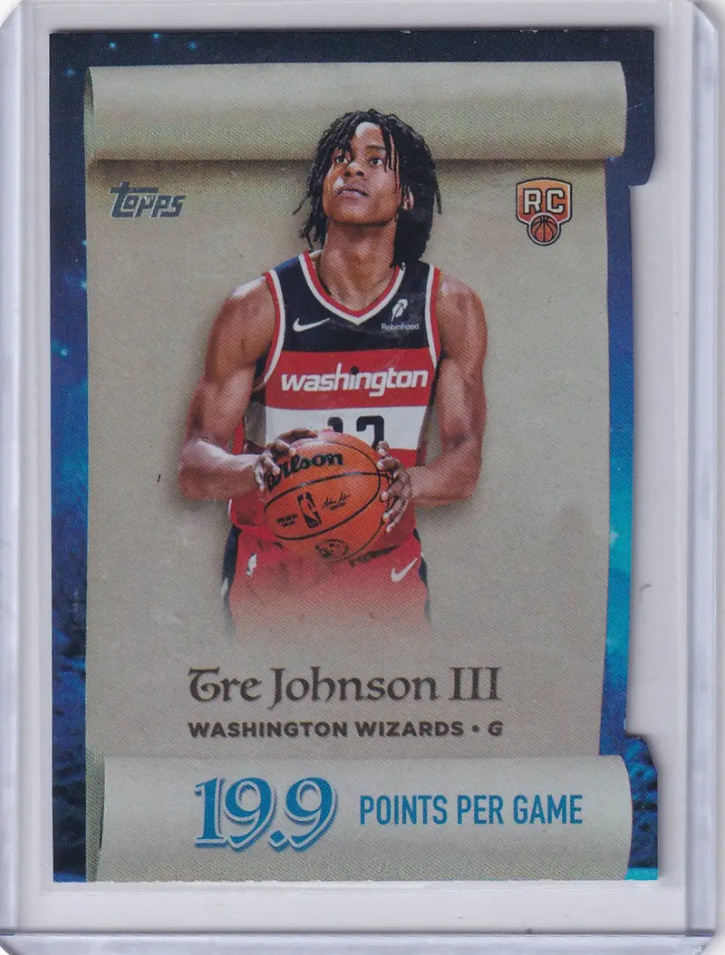 2025-26 Topps Basketball Making the List #ML-6 Tre Johnson III -Wizards - Basketball Card Single