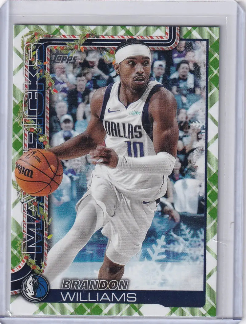 2025-26 Topps Basketball Plaid #H138 Brandon Williams - Dallas Mavericks - Basketball Card Single