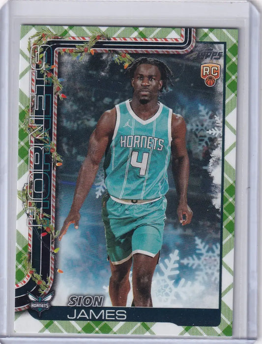 2025-26 Topps Basketball Plaid #H193 Sion James - Charlotte Hornets - Basketball Card Single