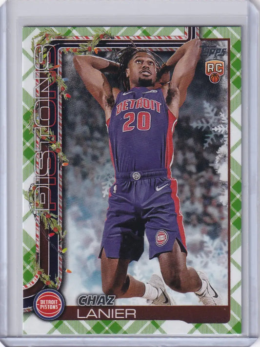 2025-26 Topps Basketball Plaid #H197 Chaz Lanier - Detroit Pistons - Basketball Card Single