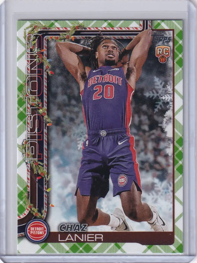 2025-26 Topps Basketball Plaid #H197 Chaz Lanier - Detroit Pistons - Basketball Card Single