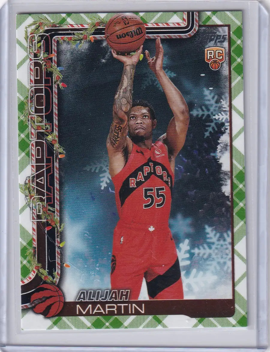 2025-26 Topps Basketball Plaid #H199 Alijah Martin - Toronto Raptors - Basketball Card Single