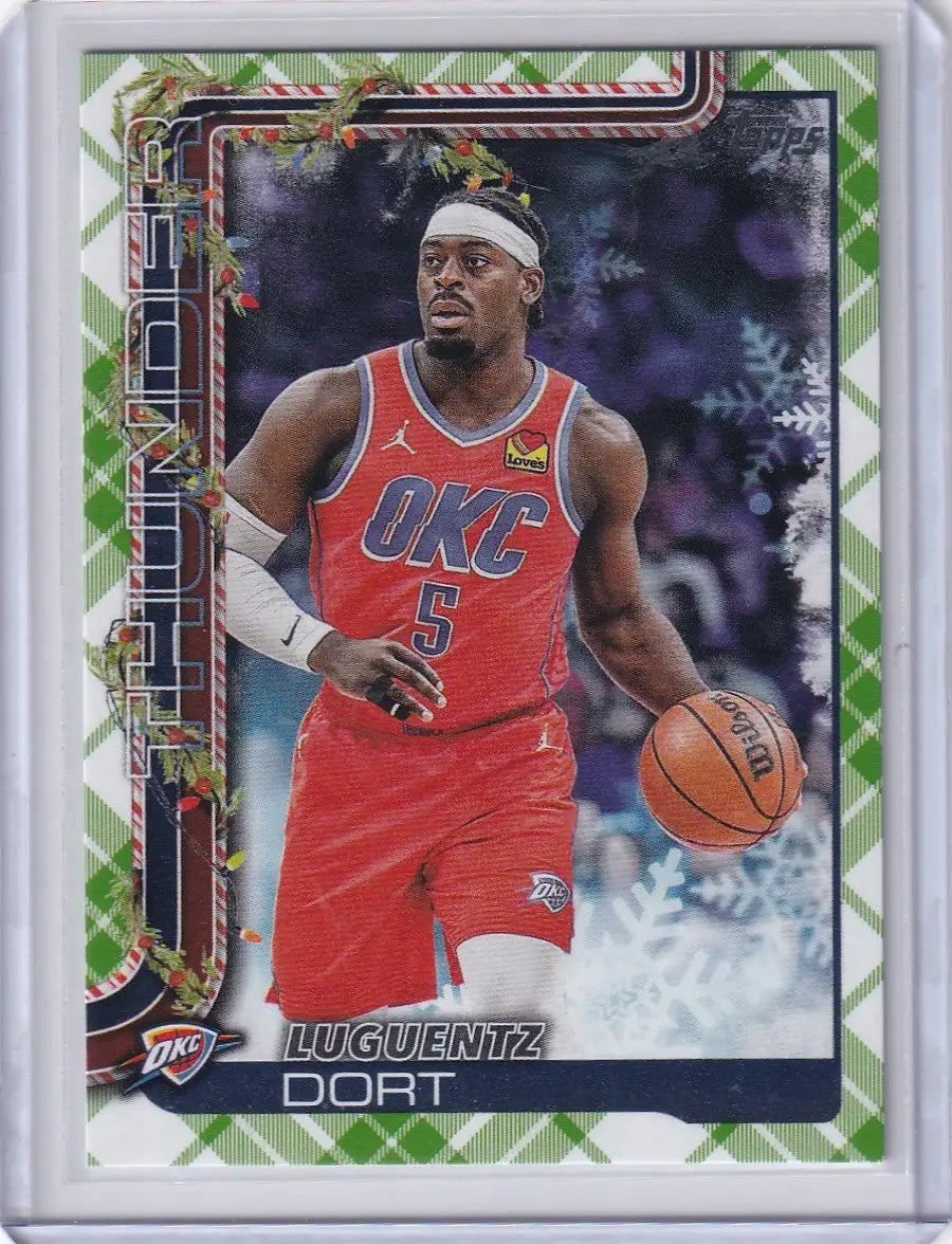 2025-26 Topps Basketball Plaid #H92 Luguentz Dort - Oklahoma City Thunder - Basketball Card Single