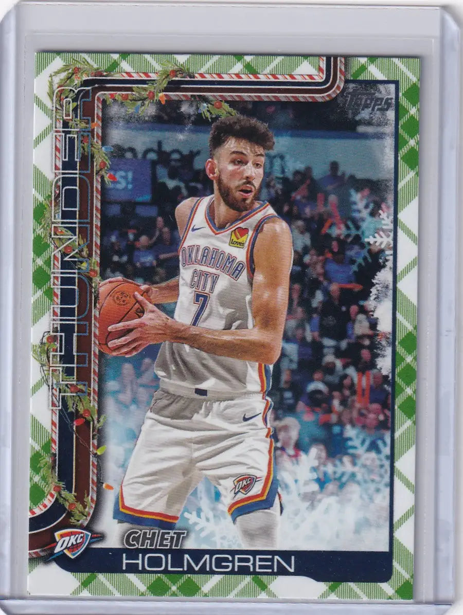 2025-26 Topps Basketball Plaid #H93 Chet Holmgren - Oklahoma City Thunder - Basketball Card Single