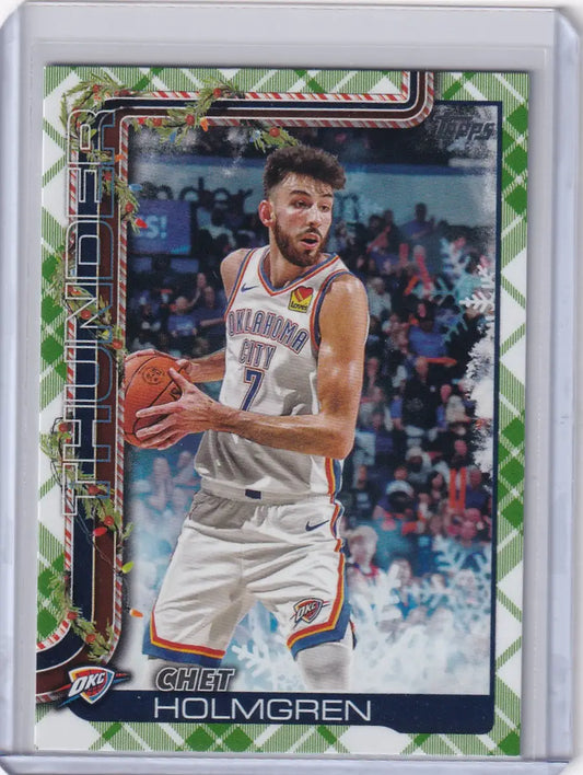 2025-26 Topps Basketball Plaid #H93 Chet Holmgren - Oklahoma City Thunder - Basketball Card Single