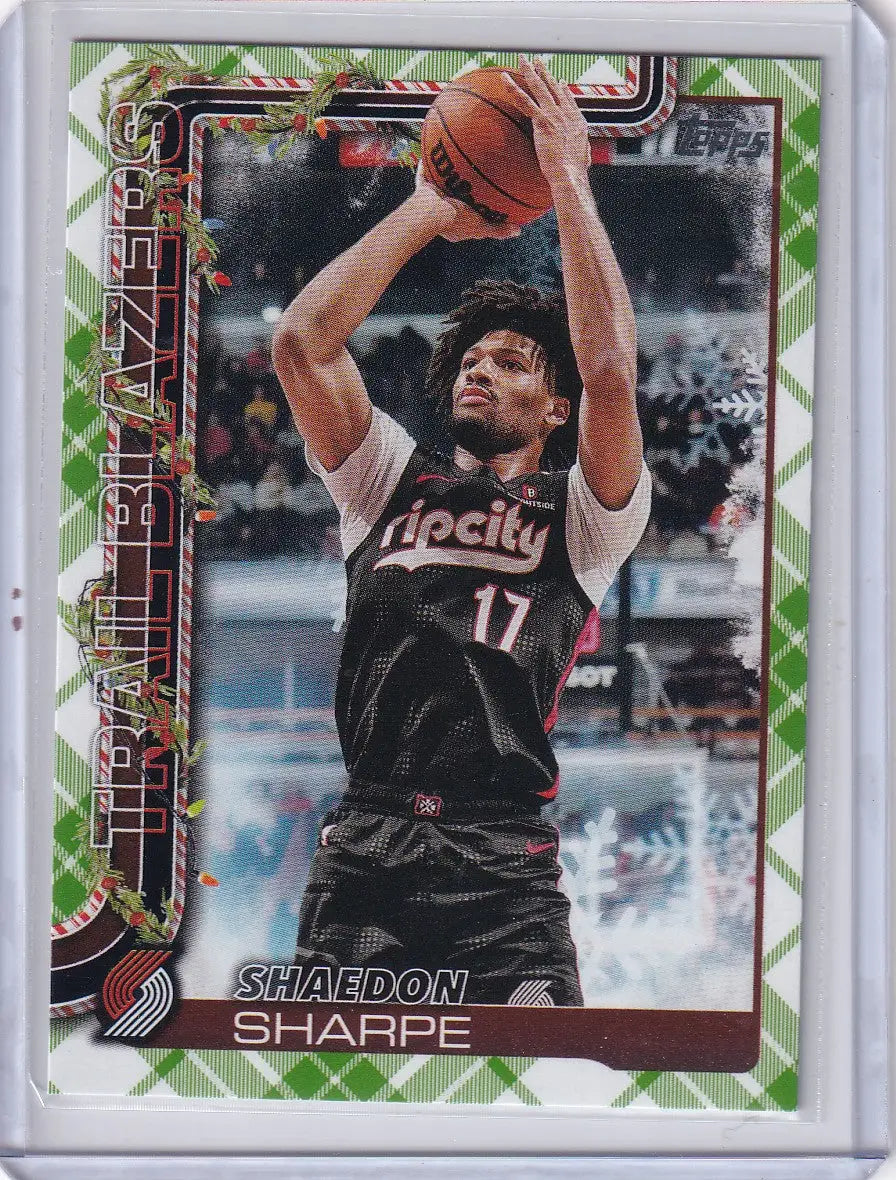 2025-26 Topps Basketball Plaid #H98 Shaedon Sharpe - Portland Trail Blazers - Basketball Card Single