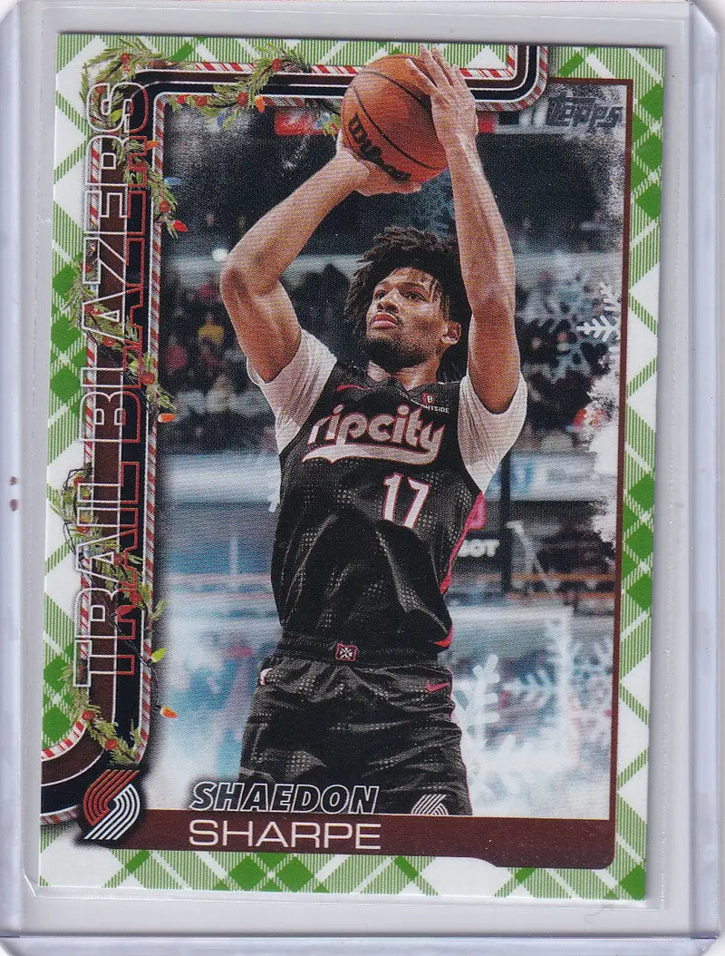 2025-26 Topps Basketball Plaid #H98 Shaedon Sharpe - Portland Trail Blazers - Basketball Card Single