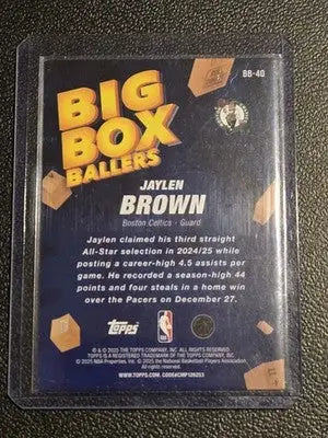 2025-26 Topps #BB-40 Jaylen Brown Big Box Ballers - Basketball Card Single
