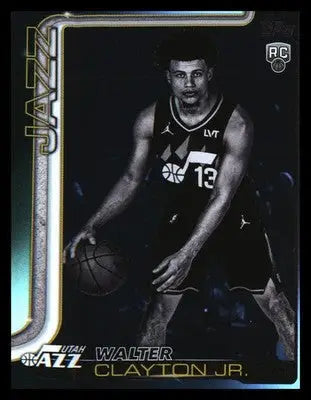 2025-26 Topps Black Friday Blackout RC Parallel Walter Clayton Jr #218 Utah Jazz - Basketball Card Single