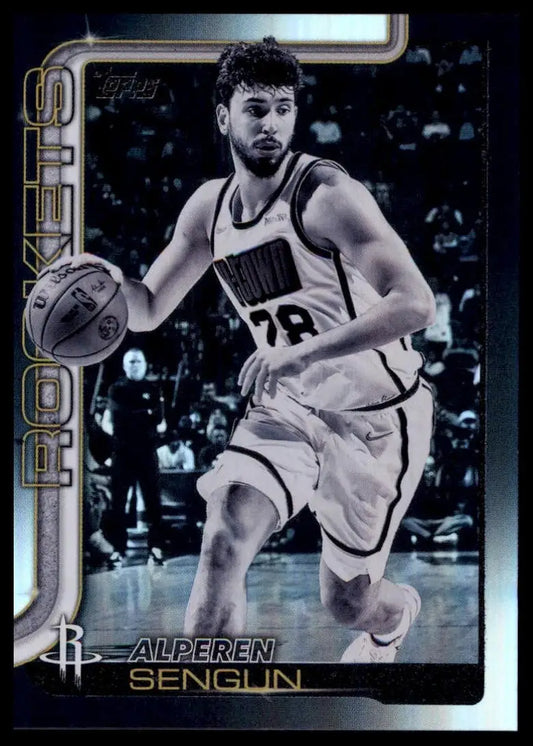 2025-26 Topps Blackout Alperen Sengun #180 Houston Rockets Basketball Card NBA