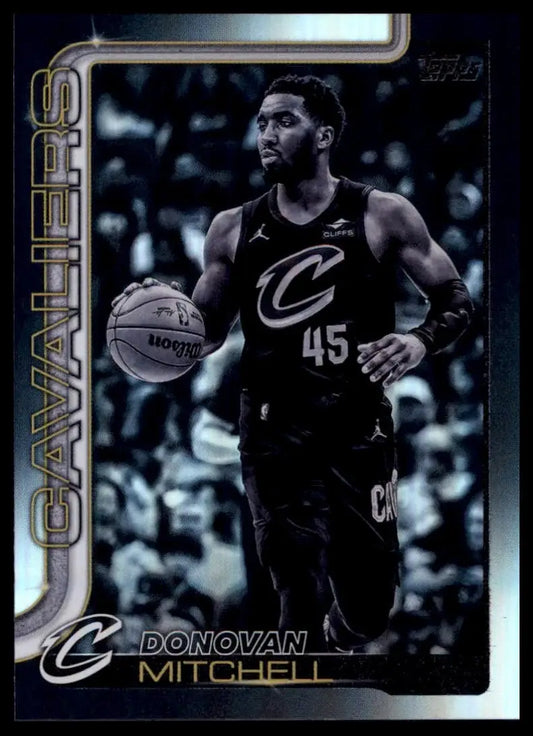 2025-26 Topps Blackout Donovan Mitchell #80 Cleveland Cavaliers Basketball Card