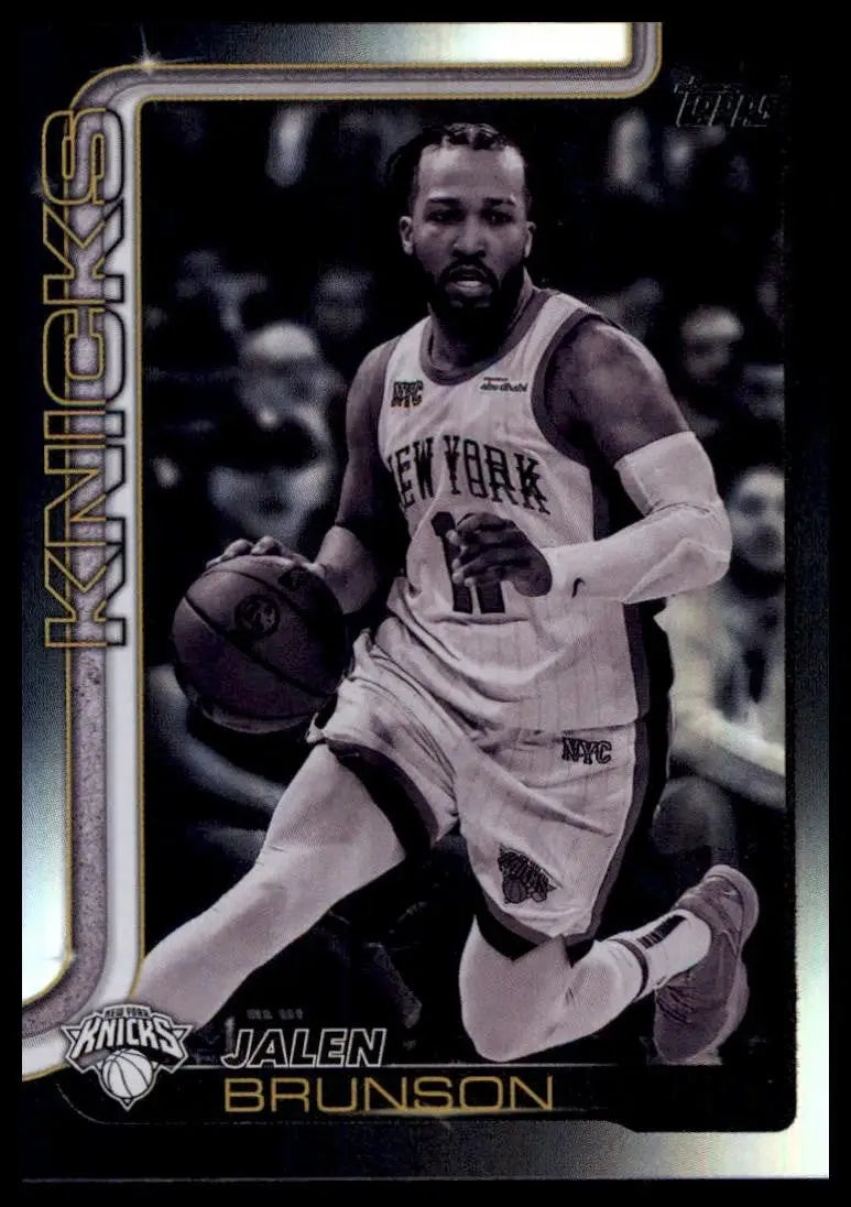 2025-26 Topps Blackout Jalen Brunson #14 New York Knicks Basketball Card NBA