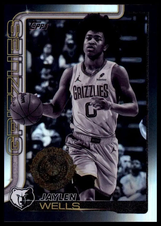 2025-26 Topps Blackout Jaylen Wells #183 Memphis Grizzlies Basketball Card NBA
