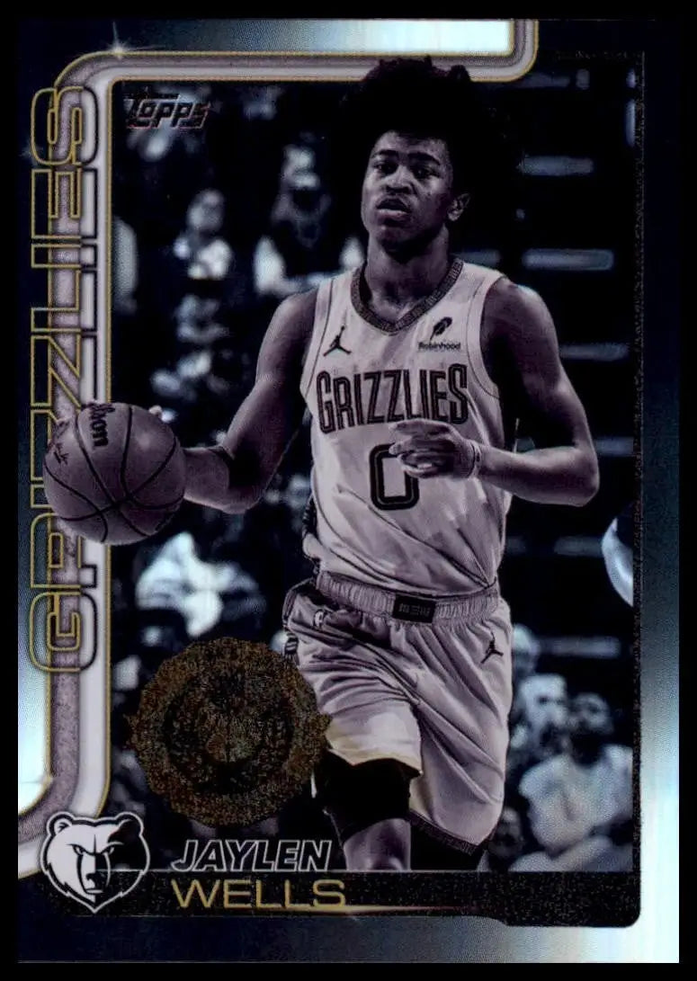2025-26 Topps Blackout Jaylen Wells #183 Memphis Grizzlies Basketball Card NBA - Basketball Card Single