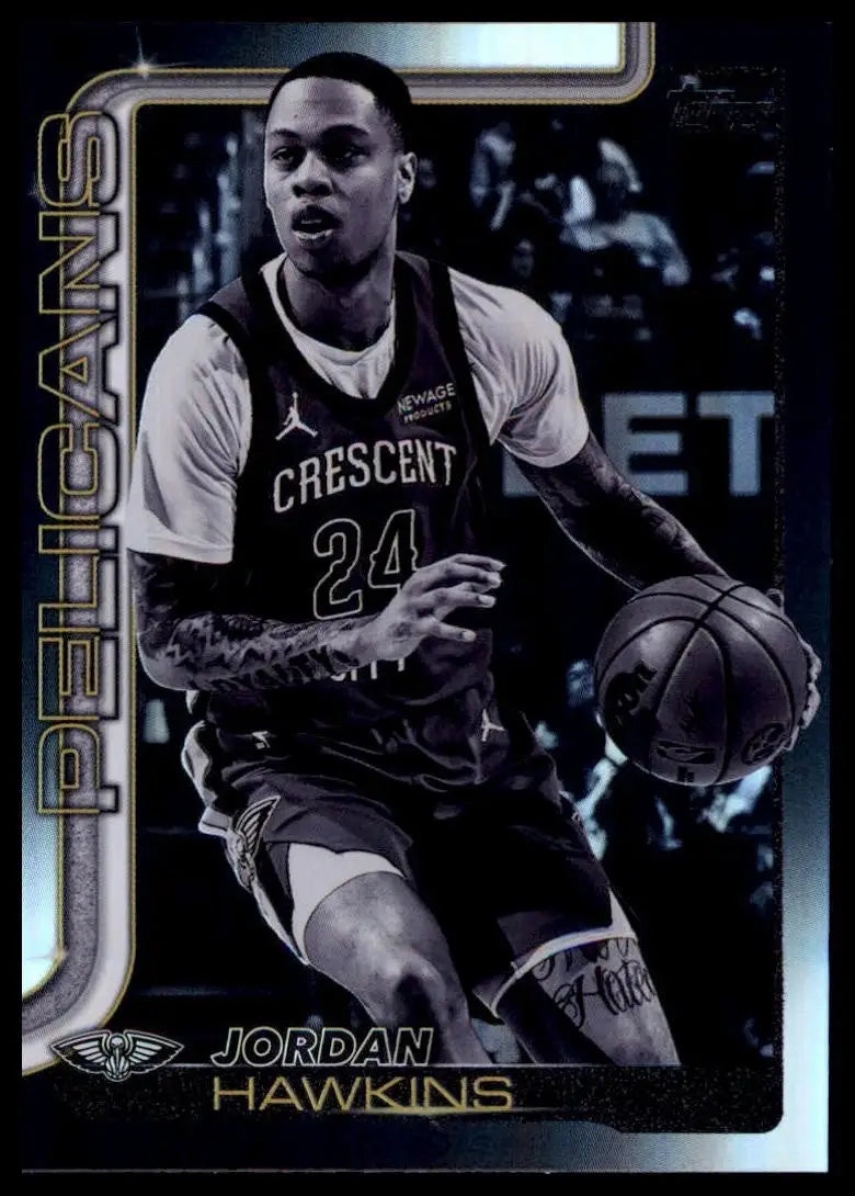 2025-26 Topps Blackout Jordan Hawkins #194 New Orleans Pelicans Basketball Card - Basketball Card Single