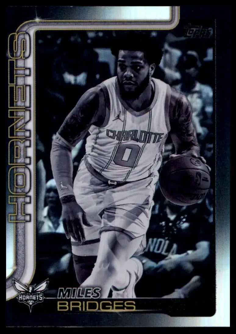 2025-26 Topps Blackout Miles Bridges #69 Charlotte Hornest Basketball Card NBA - Basketball Card Single