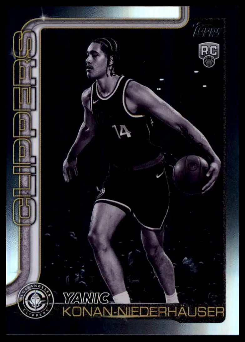 2025-26 Topps Blackout Yanic Konan Niederhauser Rookie #230 Los Angeles Clippers - Basketball Card Single