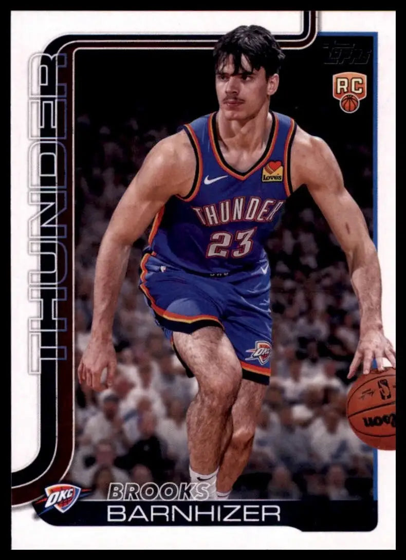 2025-26 Topps Brooks Barnhizer Rookie #245 Oklahoma City Thunder Basketball Card - Basketball Card Single