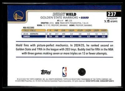 2025-26 Topps Buddy Hield #237 Golden State Warriors