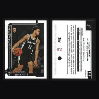 2025-26 Topps Carter Bryant #214 San Antonio Spurs RC - Basketball Card Single