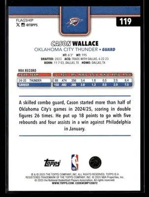 2025-26 Topps Cason Wallace #119 Oklahoma City Thunder