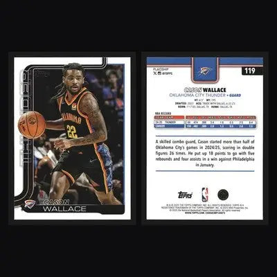 2025-26 Topps Cason Wallace #119 Oklahoma City Thunder - Basketball Card Single