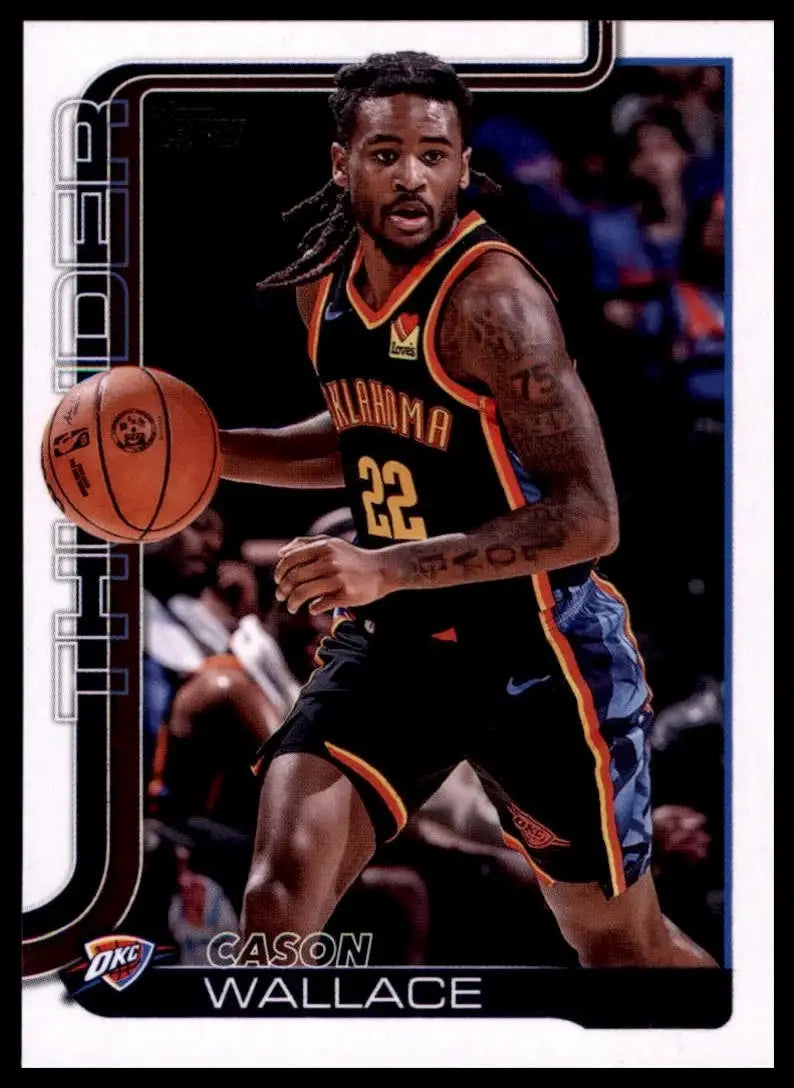 2025-26 Topps Cason Wallace #119 Oklahoma City Thunder Basketball Card NBA Sport - Basketball Card Single