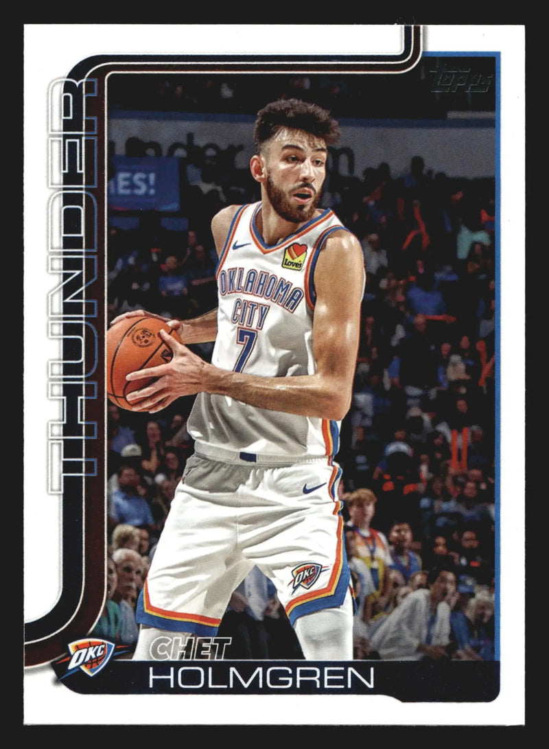 2025-26 Topps Chet Holmgren #118 Oklahoma City Thunder - Basketball Card Single