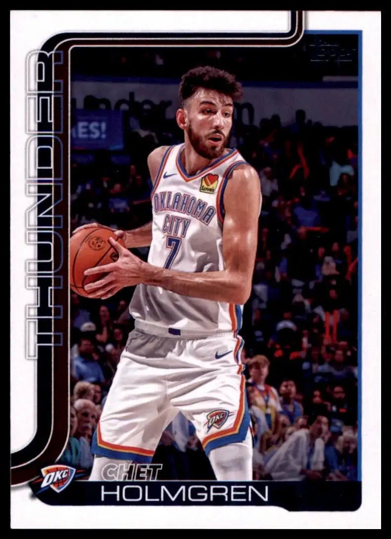 2025-26 Topps Chet Holmgren #118 Oklahoma City Thunder Basketball Card NBA Sport