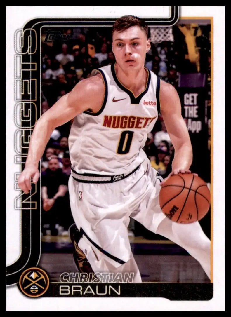 2025-26 Topps Christian Braun #102 Denver Nuggets Basketball Card NBA Sports - Basketball Card Single