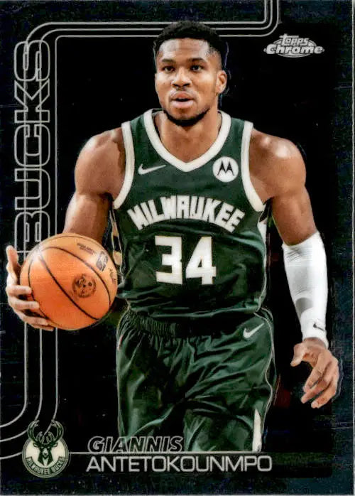 2025-26 Topps Chrome #137 Giannis Antetokounmpo - Basketball Card Single