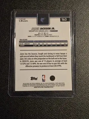 2025-26 Topps Chrome #163 Jaren Jackson Jr. Blue RayWave Refractor #/150 - Basketball Card Single
