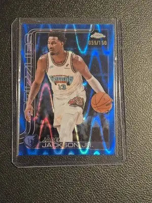 2025-26 Topps Chrome #163 Jaren Jackson Jr. Blue RayWave Refractor #/150 - Basketball Card Single