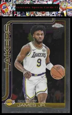 2025-26 Topps Chrome #182 Bronny James Jr. Pulsar Refractor