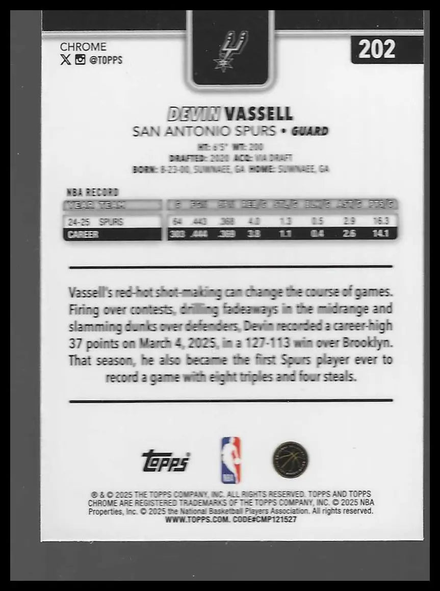 2025-26 Topps Chrome #196 Aaron Wiggins - Basketball Card Single