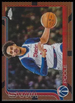 2025-26 Topps Chrome #207 Jordan Poole Basketball Refractor Wizards