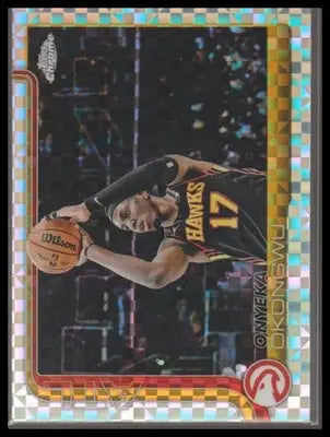 2025-26 Topps Chrome #21 Onyeka Okongwu X-Fractor Hawks