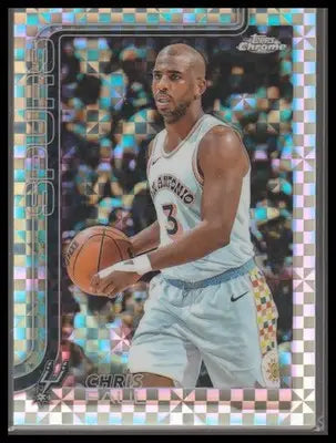 2025-26 Topps Chrome #219 Chris Paul X-Fractor Spurs