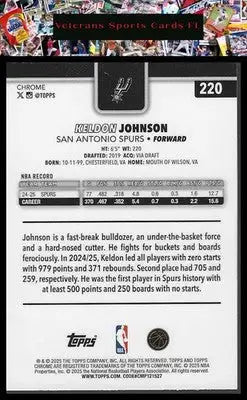 2025-26 Topps Chrome #220 Keldon Johnson