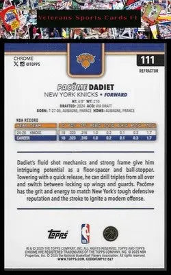2025-26 Topps Chrome #229 Domantas Sabonis Refractor - Basketball Card Single